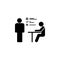 interview, job icon. Simple glyph vector of business set for UI and UX, website or mobile application