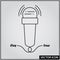 Interview Microphone Vector Icon, Truth and Lie Information Tool