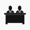 Interview Panel Icon. Flat style vector