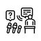 interview pr line icon vector illustration