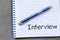 Interview text concept on notebook