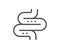 Intestine line icon. Healthy bowel, digestion sign. Vector