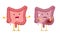 Intestines characters healthy and unhealthy comparison. Human intestine mascot good and bad condition. Cartoon gut