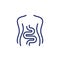 Intestines, colon line icon on white