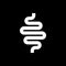 Intestines glyph icon or digestion system symbol