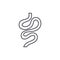 Intestines line icon concept. Intestines vector linear illustration, symbol, sign