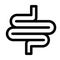 Intestines organ line icon. Intestine symbol or sign.