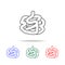 Intestines symbol or icon. Elements of human body parts multi colored icons. Premium quality graphic design icon. Simple icon for