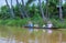 Intha people on there boat in Inle lake Myanmar