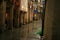 Intimacy aspect of the narrow streets and arches in Pontevedra, Spain