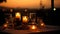 Intimate Candlelit Table at Twilight