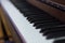 Intimate Close-up of a Piano Key: Creative Process and Musical Inspiration