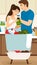 Intimate Couple Romantic Lover Relationship Illustration