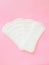 Intimate hygiene women`s accessories. Daily sanitary pads. Menstrual cycle.