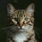 Intimate portrait captures felines whiskers, eyes, and soft fur