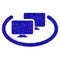 Intranet Computers Icon Grunge Watermark