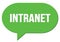 INTRANET text written in a green speech bubble