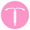 Intrauterine contraception device vector icon