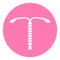 Intrauterine contraceptive device iud vector icon