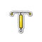 Intrauterine device doodle icon, vector illustration