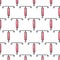 Intrauterine device seamless doodle pattern, vector color illustration