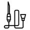 Intravenous catheter icon, outline style
