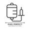 Intravenous therapy pixel perfect linear icon