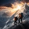 Intrepid Climbers Conquering the Highest Peak