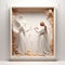 Intricate 3d Annunciation: Charming Illustrations In Vray Tracing Style