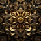 Intricate 3d Golden Design Pattern Background With Floral Elements