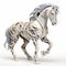 Intricate 3d Printed Metal Sculpture Of A Horse With Flowing Lines