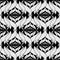 Intricate abstract black and white floral vector seamless patter