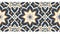 Intricate Arabic Oriental Tile Pattern in Blue and Gold Tones