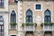Intricate art and sculptures adorn the historic buildings in Venice, Italy.