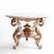 Intricate Baroque Style Ornate Table With White Top