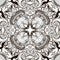 Intricate Baroque vector seamless pattern. Greek style ornamental monochrome background. Floral Damask ornament with