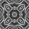 Intricate black and white lines seamless pattern. Ornamental abstract lines, shapes, flowers background. Geometric