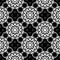 Intricate black and white pattern. Abstract lace-like seamless background. Vector