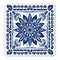 Intricate Blue And White Ceramic Tile With Traditional Mexican Style Designs