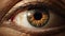 intricate brown eye detail
