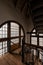 Intricate Cast Iron Staircase & Large Windows - Abandoned Tewksbury State Hospital - Massachusetts