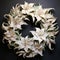 Intricate Ceramic Lily Wreath 3d Model Inspired By Rococo Plaster