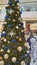 Intricate Christmas Tree with Gigantic Colorful Peacock