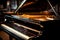 Intricate Closeup old piano. Generate Ai