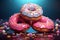 Intricate Colorful 3d donut. Generate Ai