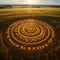 Intricate Crop Circle in a Field