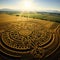 Intricate Crop Circle in a Field