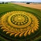 Intricate Crop Circle in a Field