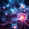 Intricate Dance of Illuminated Neurons, Generative AI