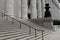 Intricate detail of old columns,stairs and sculptures,Education Building,Albany,2015